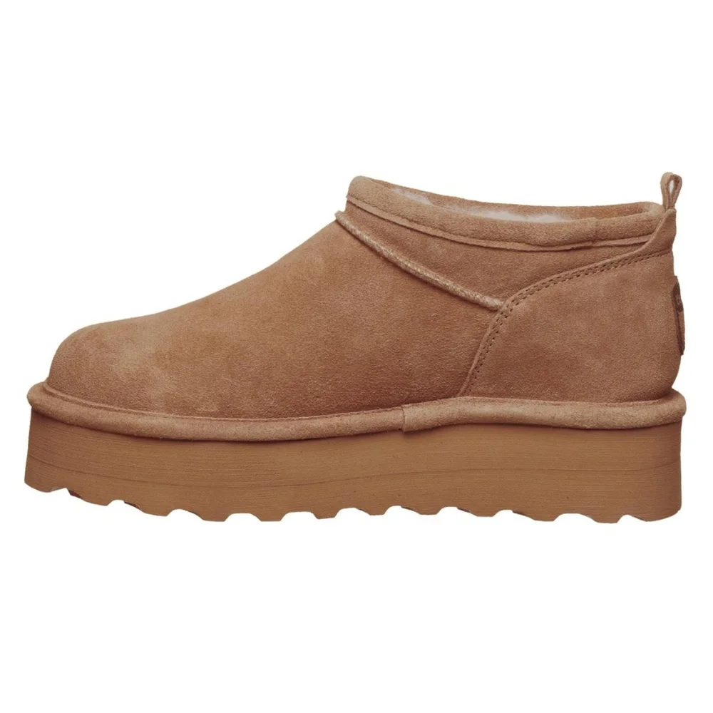 Bearpaw Women's Retro Super Shorty Suede Platform Bootie Brown New Size 5 and 9 - Picture 7 of 9